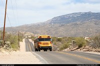 Photo by airtrainer | Hors de la ville  school bus, road, santa catalina mountains